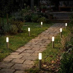 LED-maapiikkivalo 3925032 12V 3x-aloitussarja ruostumaton teräs Ø 4 cm