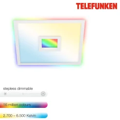 LED-paneeli CCT RGB 45x45cm valkoinen