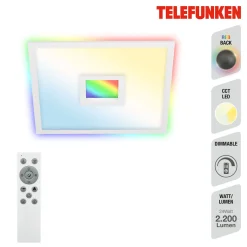 LED-paneeli CCT RGB 45x45cm valkoinen