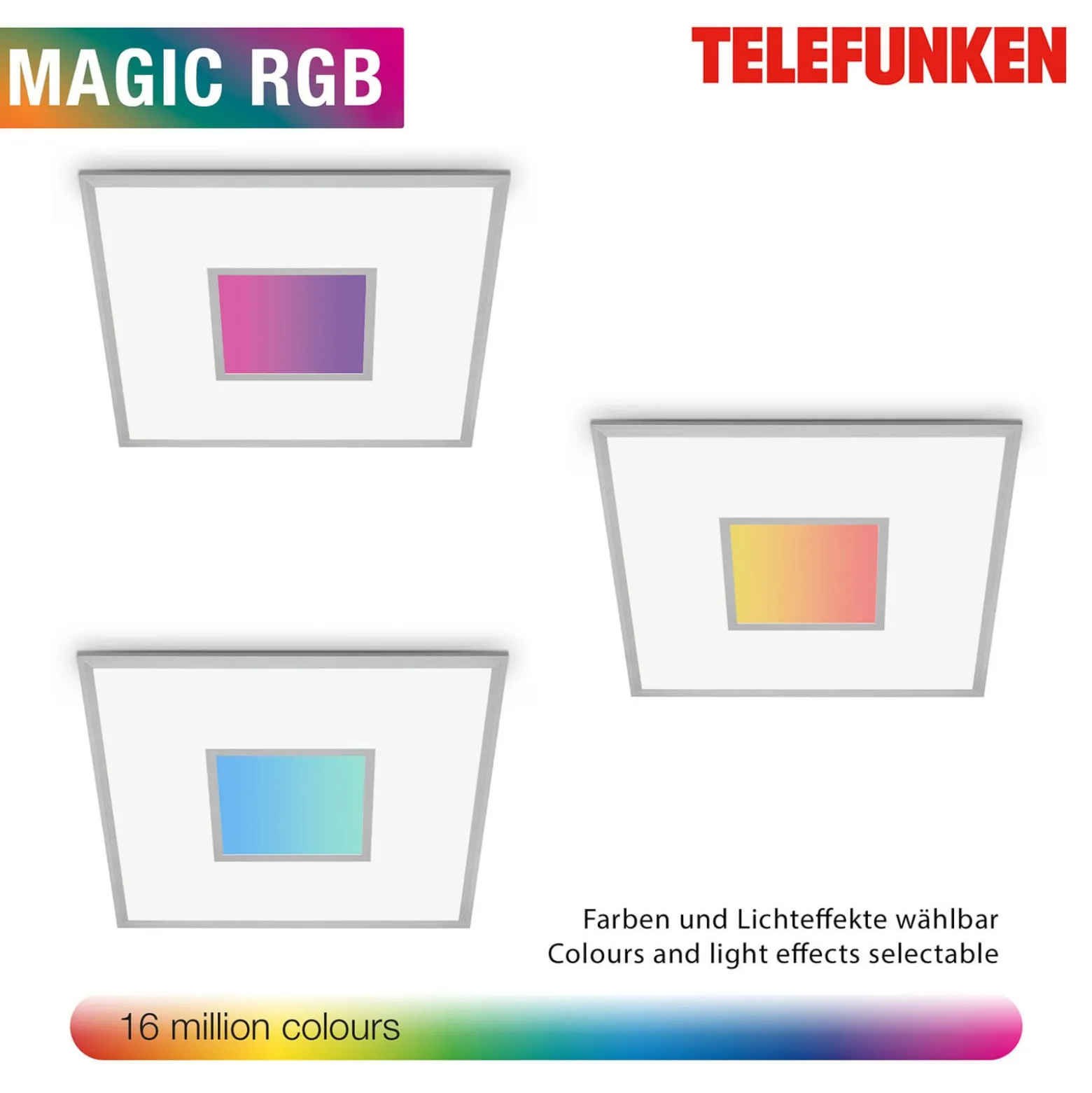 LED-paneeli Magic Cento hopea CCT RGB 60x60cm LED-paneeli Magic Cento
