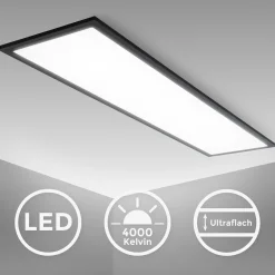 LED-paneeli Odin on/off, 100 x 25 cm, musta, 4 000 K