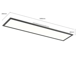 LED-paneeli Piatto CCT, kaukosäädin, 100x25, musta