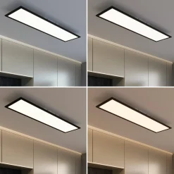 LED-paneeli Piatto CCT, kaukosäädin, 100x25, musta