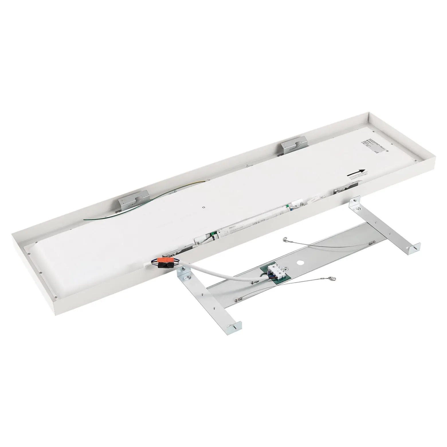 LED-paneeli PRO OFFICE SANO, 123 x 33 cm, DALI valkoinen metalli CCT