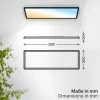 LED-paneeli Shallow kaukosäädin CCT, 58 x 20 cm, musta, taustavalo