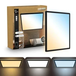 LED-paneeli Shallow kaukosäädin CCT, 42 x 42 cm, musta, taustavalo