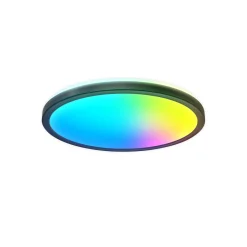 LED-paneeli Slim kaukosäädin RGBW, Ø 29 cm, musta, taustavalo