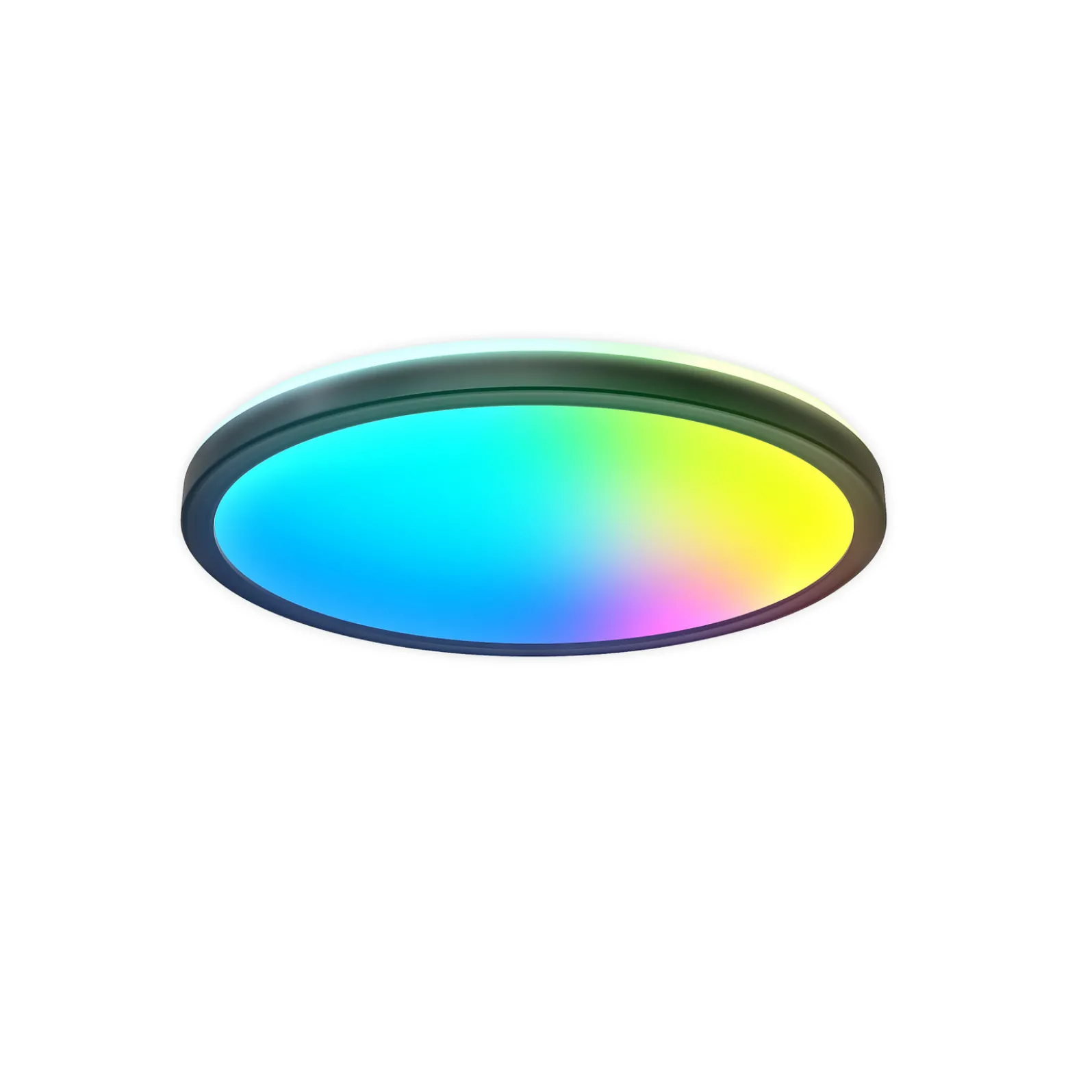 LED-paneeli Slim kaukosäädin RGBW, Ø 29 cm, musta, taustavalo