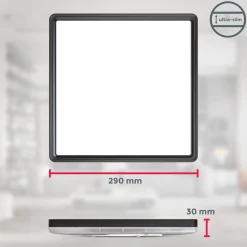 LED-paneeli Slim kaukosäädin RGBW, 29 x 29 cm, musta, taustavalo