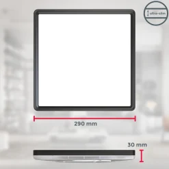 LED-paneeli Slim kaukosäädin RGBW, 29 x 29 cm, musta, taustavalo