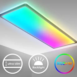 LED-paneeli Slim kaukosäädin RGBW, 58 x 20 cm, musta, taustavalo