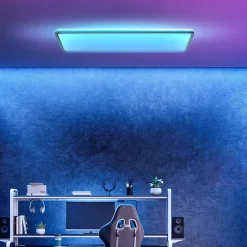 LED-paneeli Slim kaukosäädin RGBW, 58 x 20 cm, musta, taustavalo
