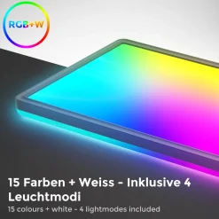 LED-paneeli Slim kaukosäädin RGBW, 58 x 20 cm, musta, taustavalo