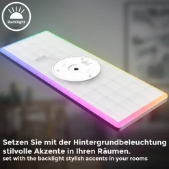 LED-paneeli Slim kaukosäädin RGBW, 58 x 20 cm, musta, taustavalo