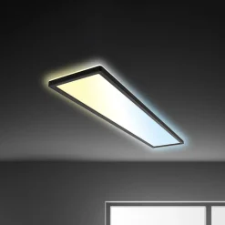 LED-paneeli Tava CCT, musta, 98 x 20 cm, taustavalo muovia