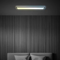 LED-paneeli Tava CCT, musta, 98 x 20 cm, taustavalo muovia