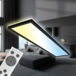 LED-paneeli Tava CCT, musta, 98 x 20 cm, taustavalo muovia