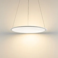 LED-paneeli, valkoinen, Ø 63 cm, metalli, CCT, himmennettävä, 50 W