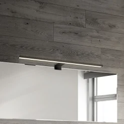LED-peililamppu Dun 2 in 1, musta matta, IP44, pituus 50 cm