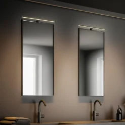 LED-peililamppu Dun 2 in 1, musta matta, IP44, pituus 50 cm
