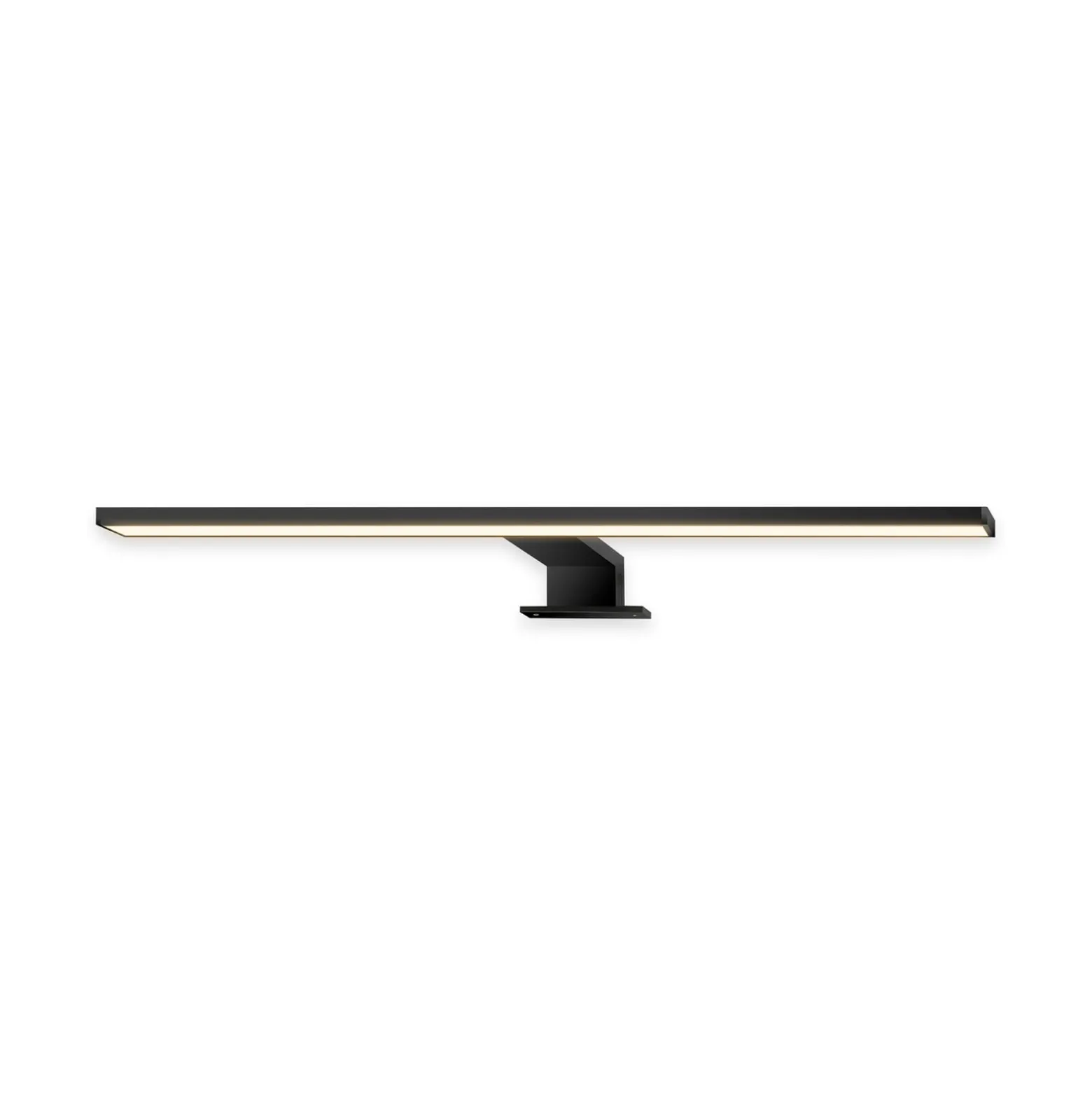 LED-peililamppu Dun 2 in 1, musta matta, IP44, pituus 50 cm