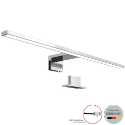 LED-peilivalaisin Mira, leveys 60 cm, kromi, metalli, 4 000 K