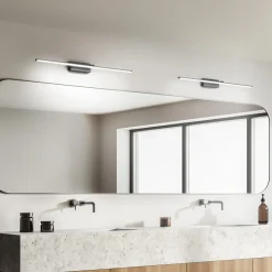 LED-peilivalaisin Nala, kromattu, leveys 110 cm, metallia