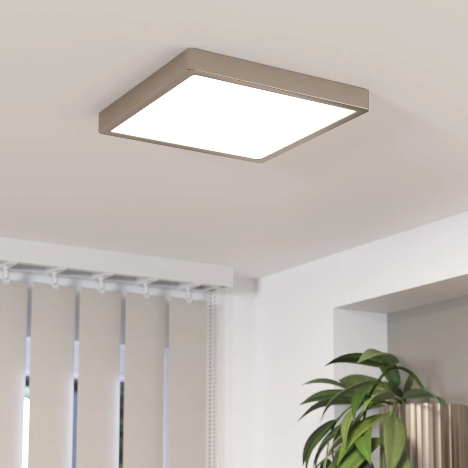LED-pinta-asennuspaneeli Fueva 5 IP20 830 nikkeli 28.5x28.5cm