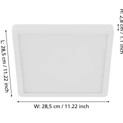 LED pinta-asennuspaneeli Fueva 5 IP20 830 valkoinen 28,5x28,5cm