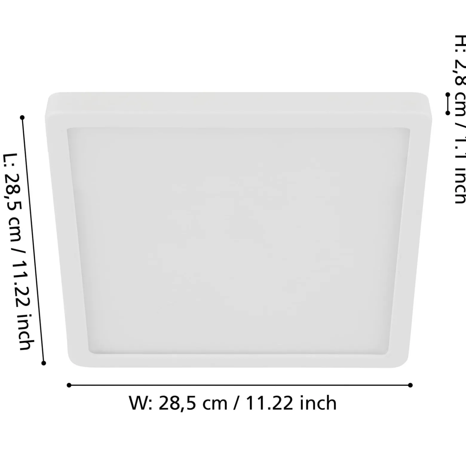 LED pinta-asennuspaneeli Fueva 5 IP20 830 valkoinen 28,5x28,5cm
