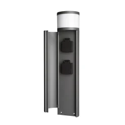 LED-pistokepylväs kahdella pistorasialla, IP44