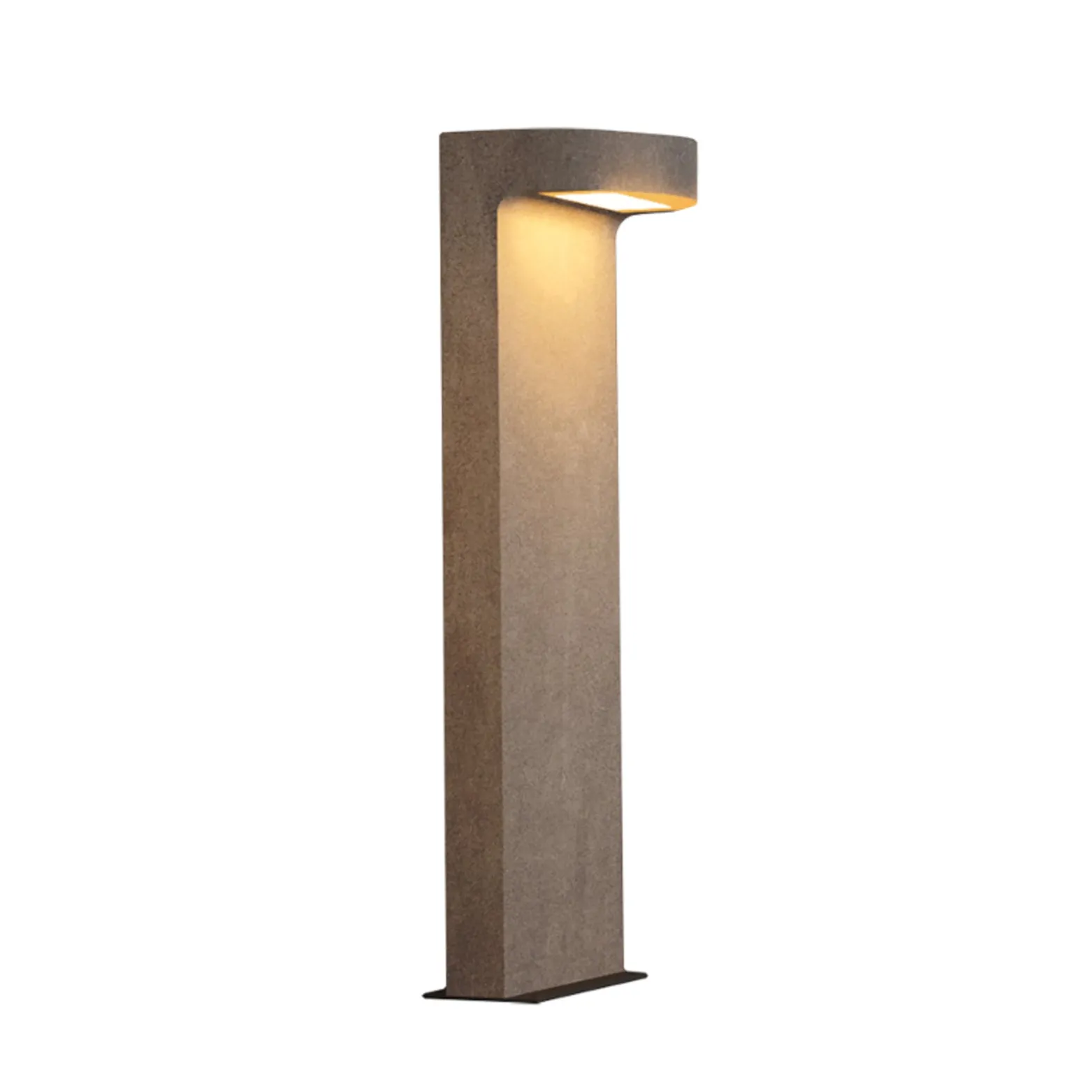 LED-polkujen valaisin E383, 1-valo, betoni, korkeus 70 cm