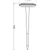 LED-pollarilamppu Bermuda, maapiikki, mustanharmaa