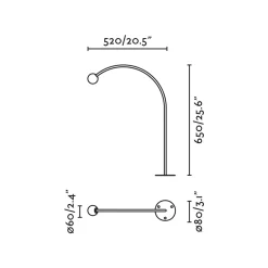 LED-pollarilamppu Cuca, musta, ruostumaton teräs/lasi, korkeus 65 cm