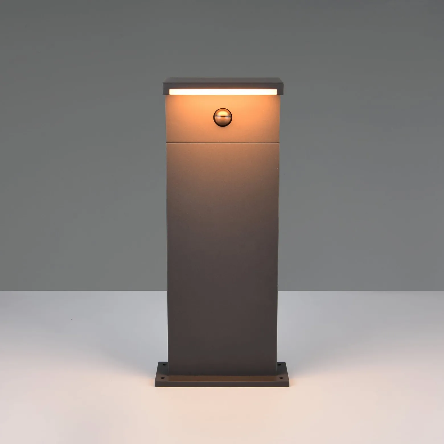 LED-pollarilamppu Ravi, antrasiitti, korkeus 50 cm, anturi, IP54
