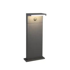 LED-pollarilamppu Ravi, antrasiitti, korkeus 50 cm, anturi, IP54