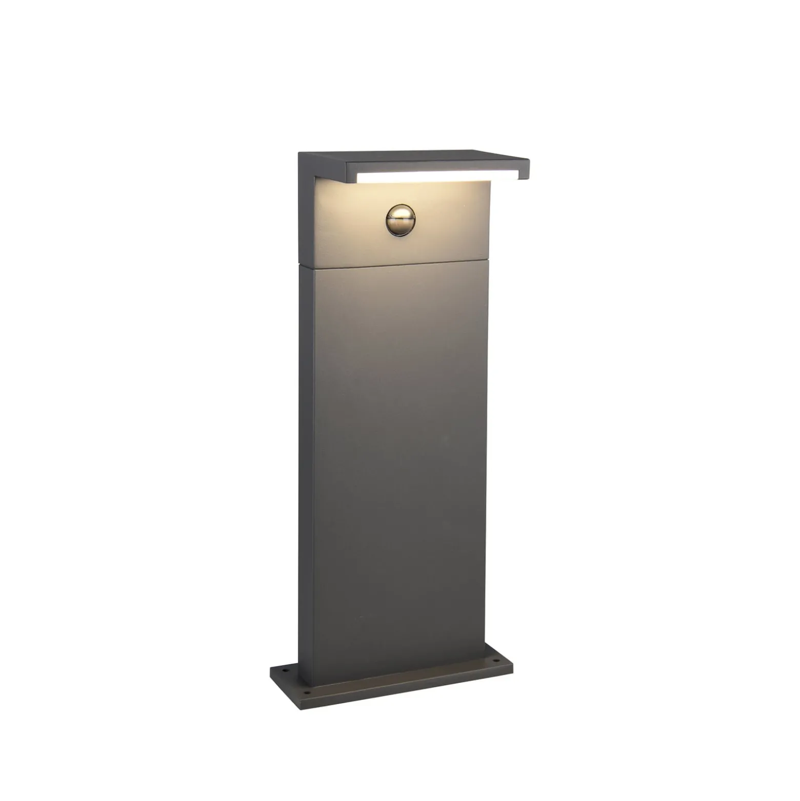 LED-pollarilamppu Ravi, antrasiitti, korkeus 50 cm, anturi, IP54