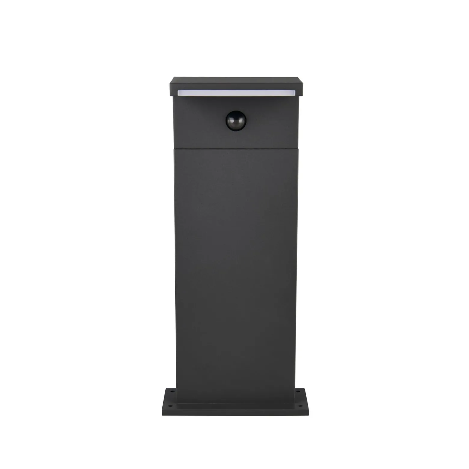 LED-pollarilamppu Ravi, antrasiitti, korkeus 50 cm, anturi, IP54