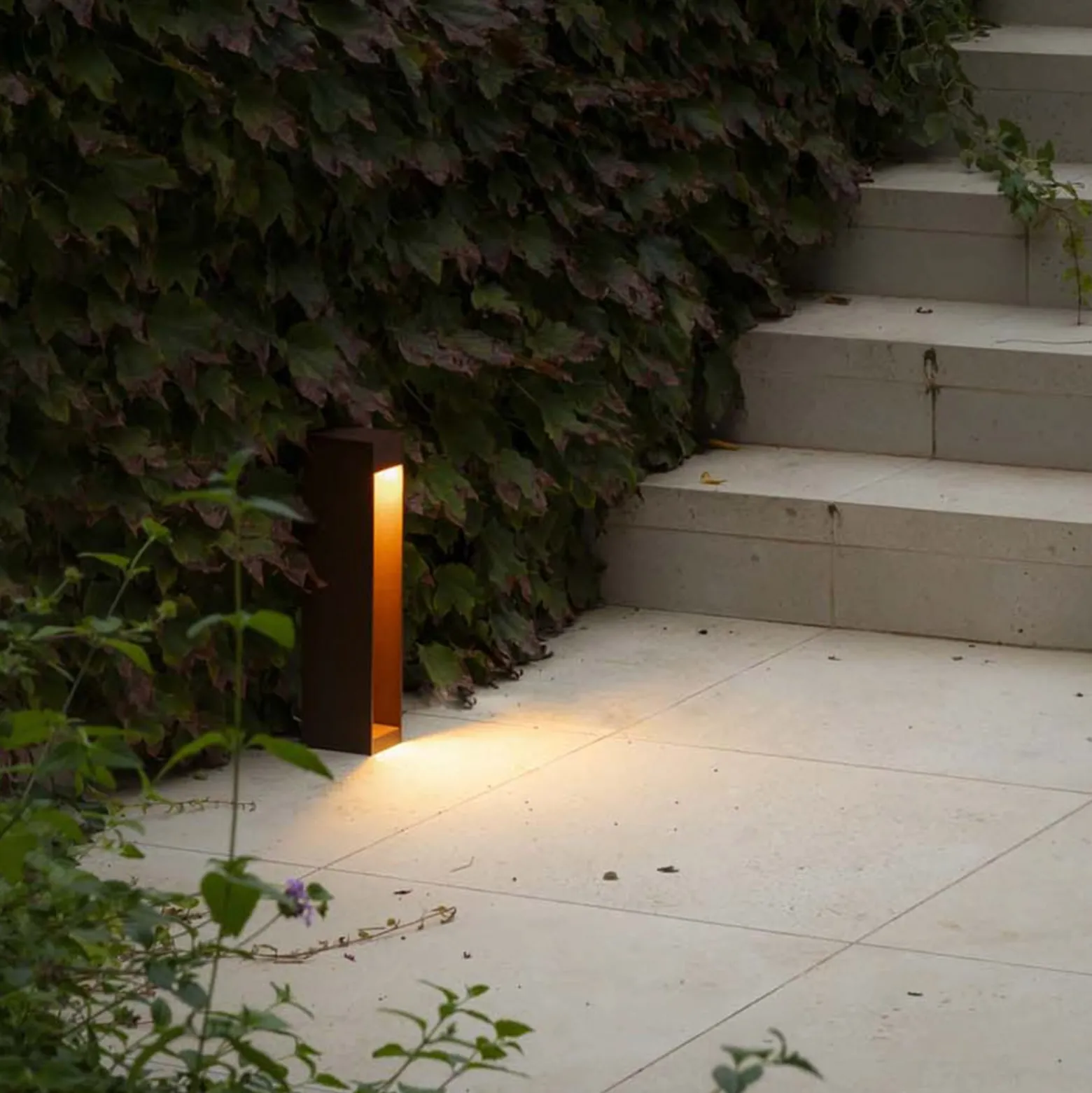 LED-pollarivalaisin Cerler, ruskea, 35 cm, metalli, IP65, CCT