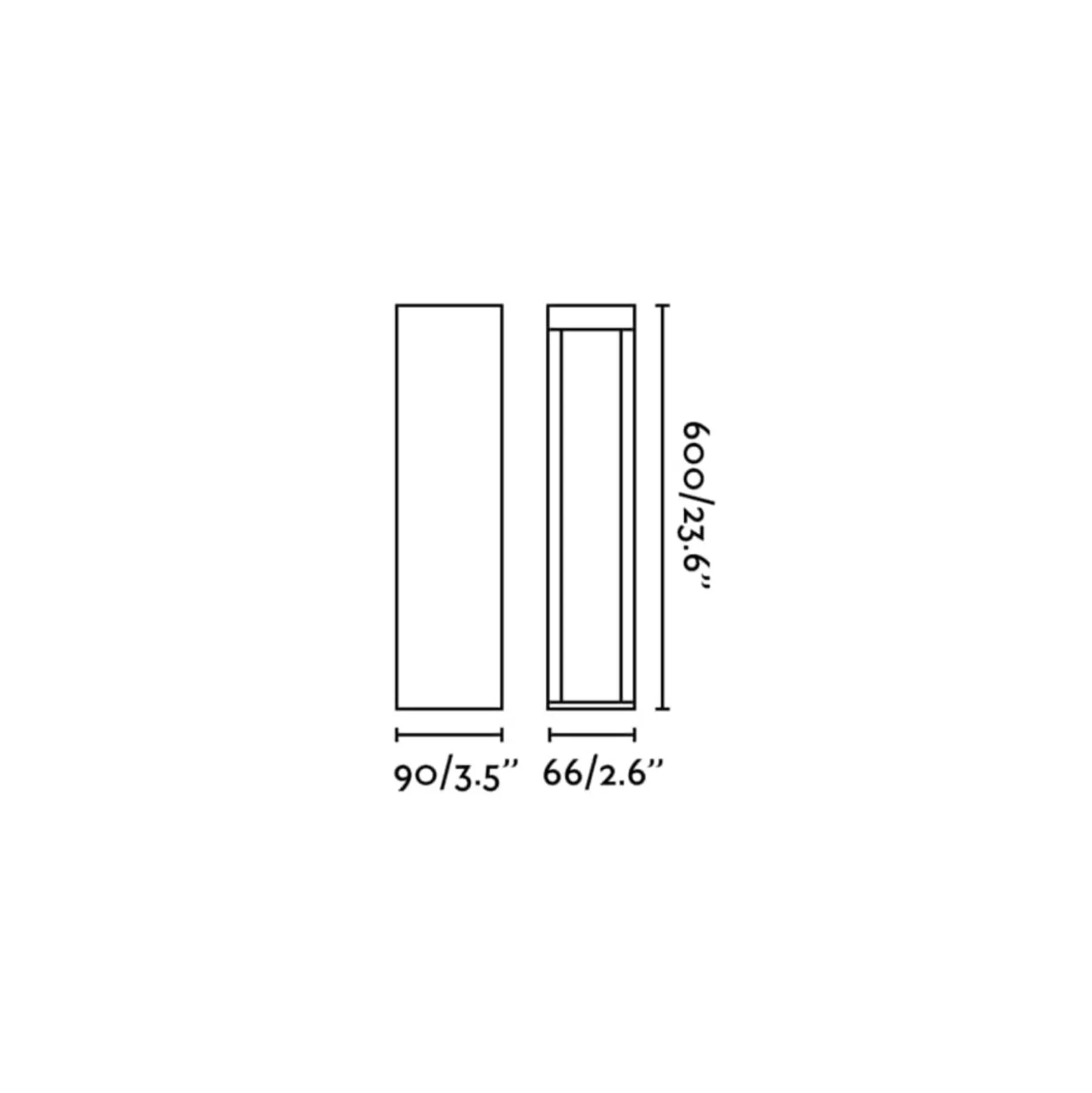 LED-pollarivalaisin Cerler, ruskea, 60 cm, metalli, IP65, CCT