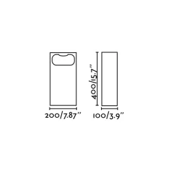 LED-pollarivalaisin Glint, 2700K, 40 cm, harmaa, betoni, IP55