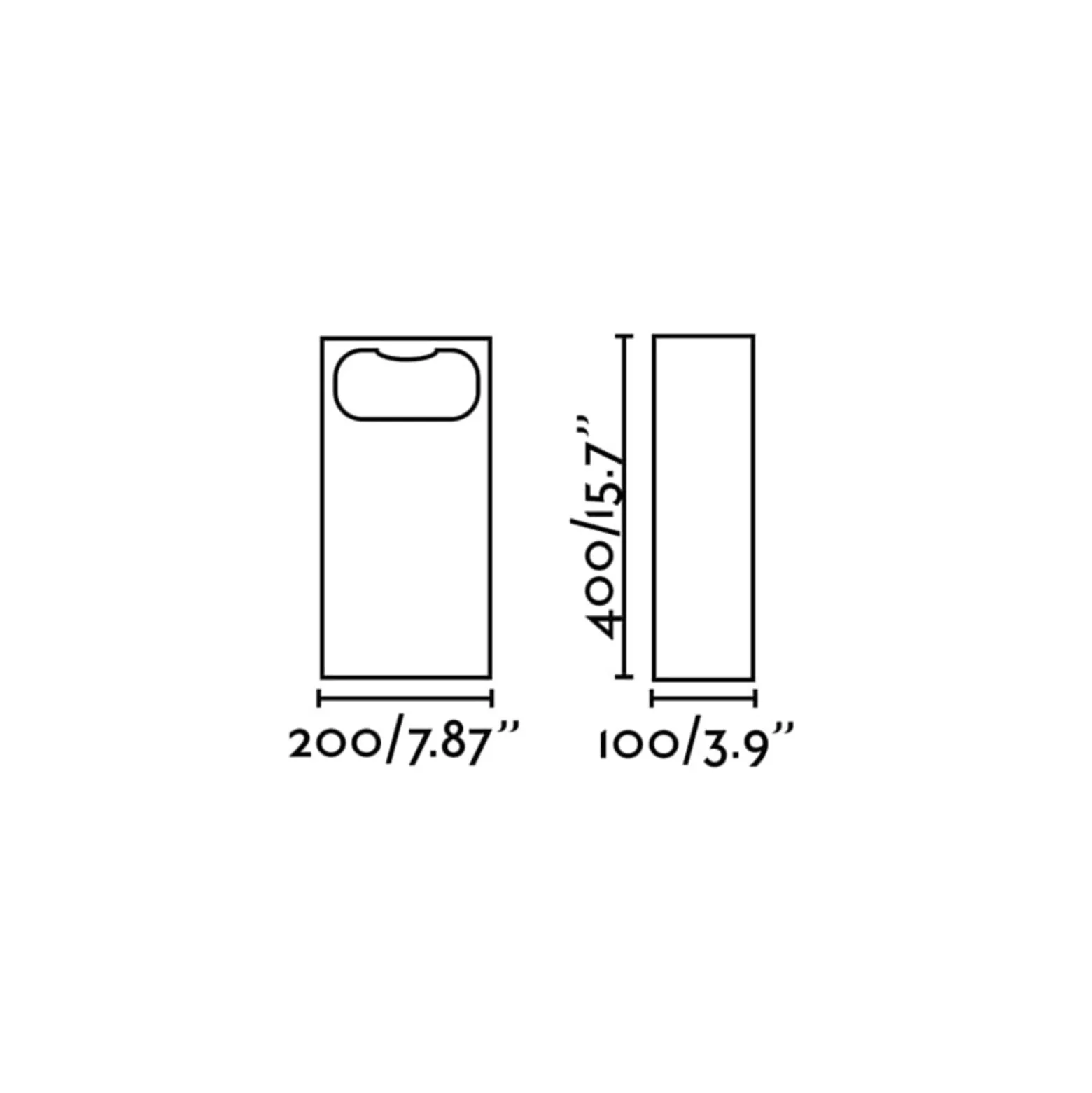 LED-pollarivalaisin Glint, 3000K, 40 cm, harmaa, betoni, IP55