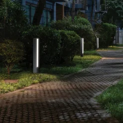 LED-pollarivalaisin Lir, korkeus 60 cm, tummanharmaa metalli