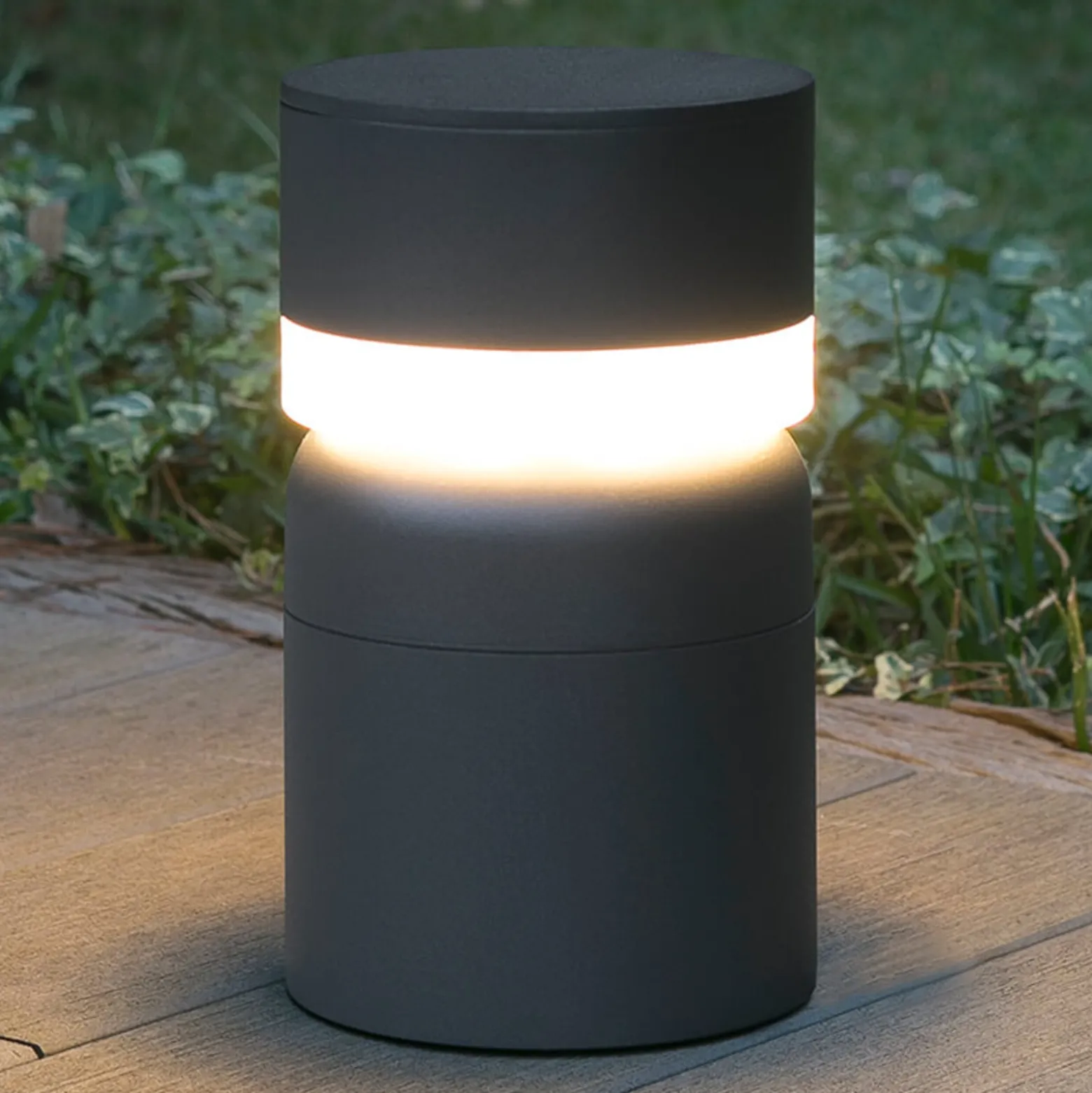 LED-pollarivalaisin Sete, tummanharmaa