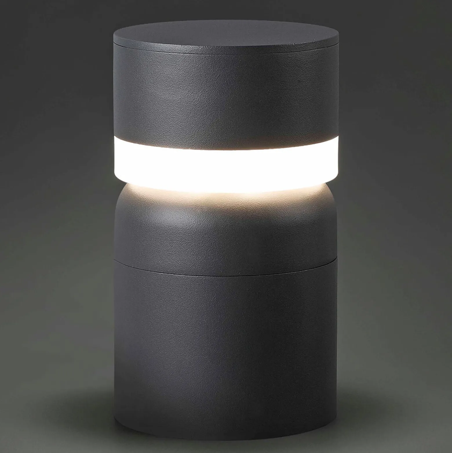 LED-pollarivalaisin Sete, tummanharmaa