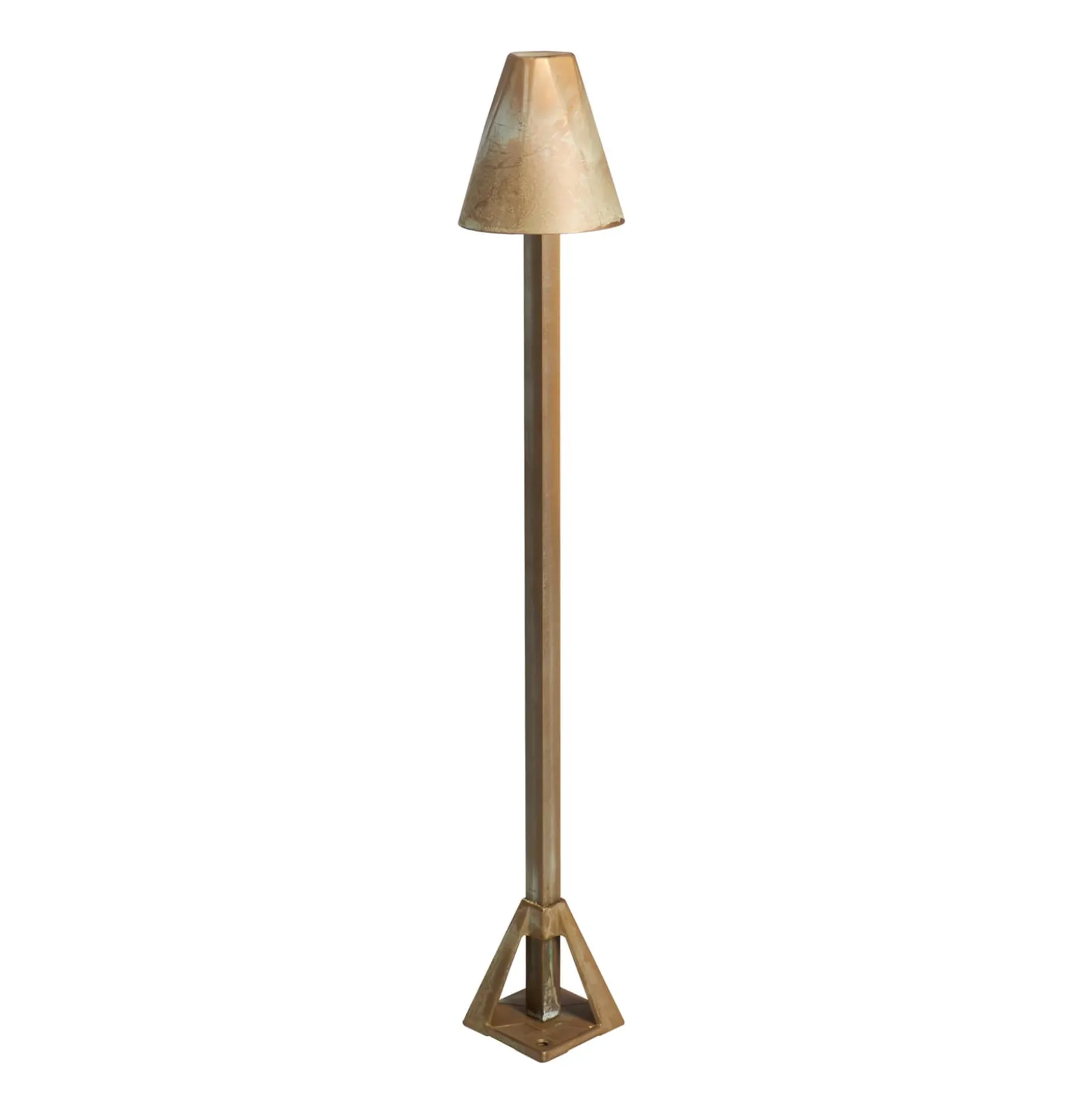 LED-pollarivalaisin Silva Disk, korkeus 50 cm, antiikkimessinki