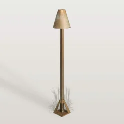 LED-pollarivalaisin Silva Disk, korkeus 50 cm, antiikkimessinki