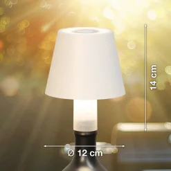 LED-pullolamppu Fiocco, hiekanvalkoinen, RGBW, IP54, himmennettävä