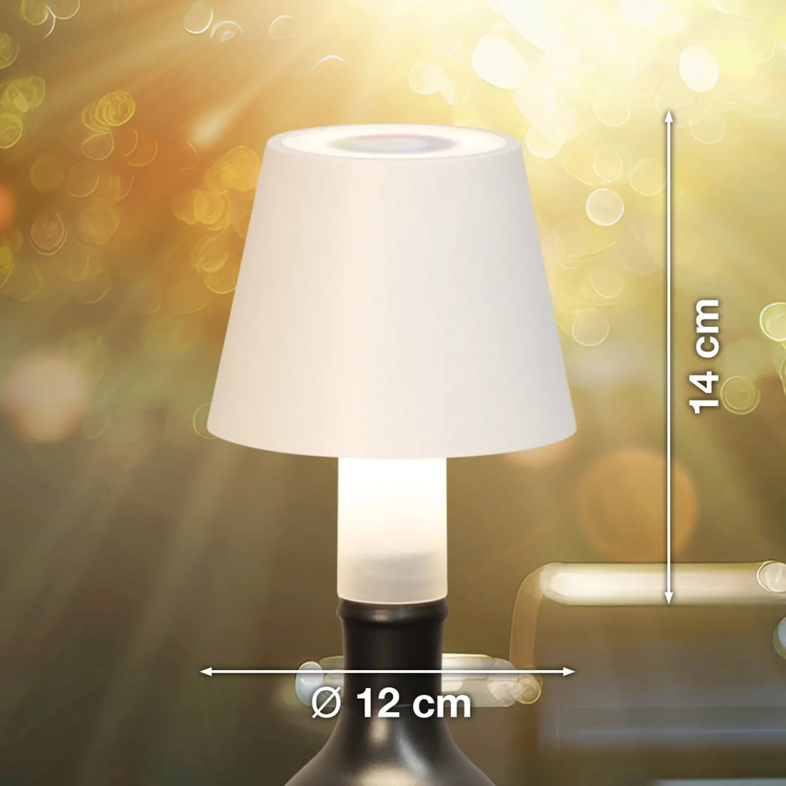 LED-pullolamppu Fiocco, hiekanvalkoinen, RGBW, IP54, himmennettävä