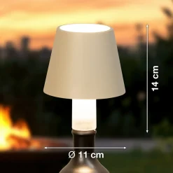 LED-pullovalaisin Fiocco, hiekanvärinen, CCT, IP54, himmennettävä